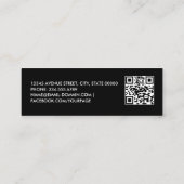 Jazz Trompet Muzikant Docent QR Code Mini Visitekaartje (Achterkant)