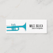 Jazz Trompet Muzikant Docent QR Code Mini Visitekaartje (Voorkant)
