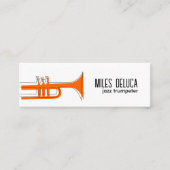 Jazz Trompet Muzikant Docent QR Code Mini Visitekaartje (Voorkant)