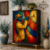 Jazz Trompet Ritme Decoupage Tissuepapier