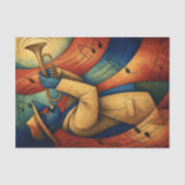 Jazz Trompet Ritme Decoupage Tissuepapier (Voorkant)