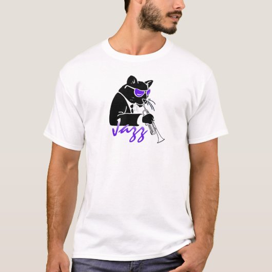 Jazz Trumpet Cool Cat T-shirt (Voorkant)