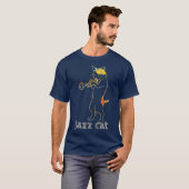 Jazz Trumpet die Kitty Cool Jazz Cat T-shirt (Voorkant volledig)