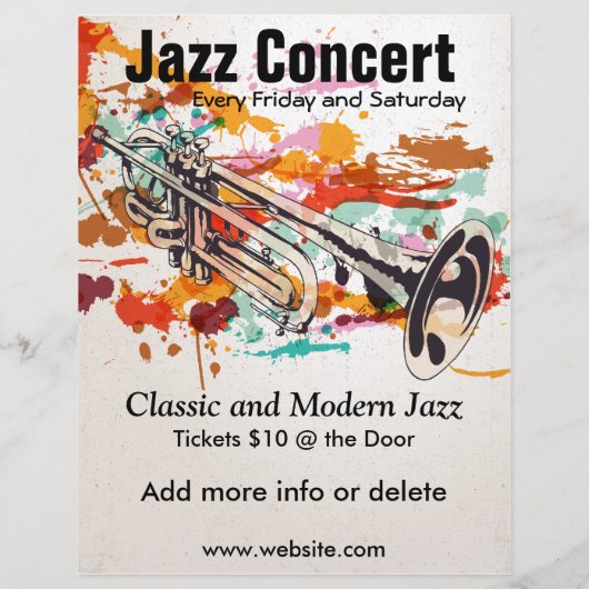 Jazz Trumpet Flyer (Achterkant)