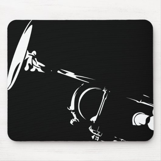 Jazz Trumpet Mousepad Muismat (Voorkant)