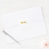 Jazz Trumpet Muzieknoten Musicus Vierkante Sticker (Envelop)