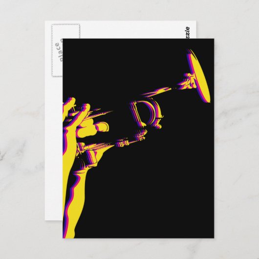 Jazz Trumpet Player Briefkaart (Voorkant / Achterkant)