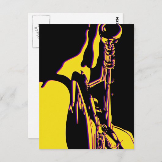 Jazz Trumpet Player Briefkaart (Voorkant / Achterkant)