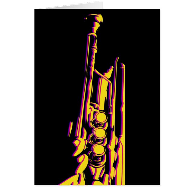 Jazz Trumpet Player-kaart (Voorkant)