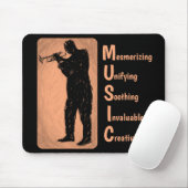 Jazz Trumpet Player MUSIC Mousepad Muismat (Met muis)