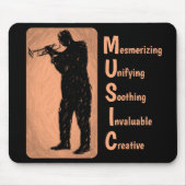 Jazz Trumpet Player MUSIC Mousepad Muismat (Voorkant)