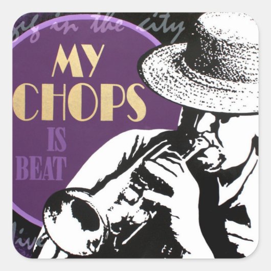 Jazz Trumpet Player sticker (Voorkant)
