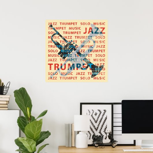 Jazz Trumpet Poster (Thuiskantoor)