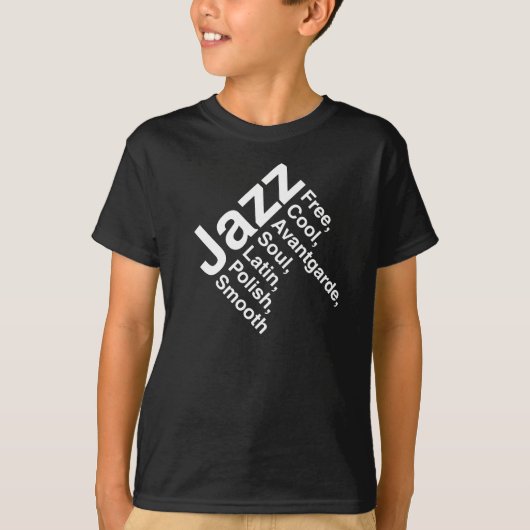 Jazz Typografie T-shirt (Voorkant)