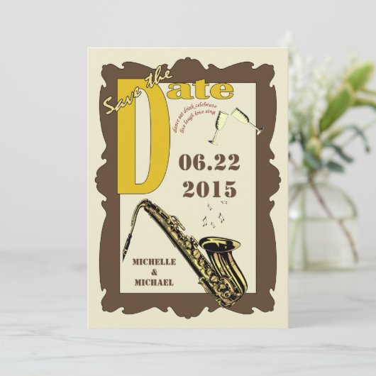 Jazz uit het goede oude tijden Bewaar de datum Kaart (Staand voorkant)