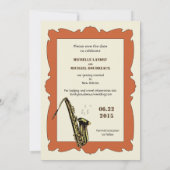 Jazz uit het goede oude tijden Save the Date Kaart (Achterkant)