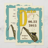 Jazz uit het goede oude tijdkalender voor de trouw kaart (Voorkant / Achterkant)