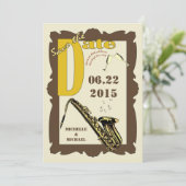 Jazz uit het verleden - bewaar de datum kaart (Staand voorkant)