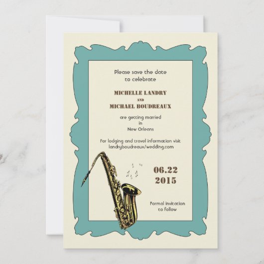 Jazz uit het verleden - bewaar de datum kaart (Achterkant)