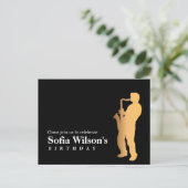 Jazz-uitnodiging voor Briefkaart voor nachtelijke  (Staand voorkant)