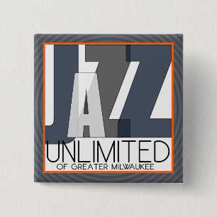 Jazz Unlimited knop Vierkante Button 5,1 Cm