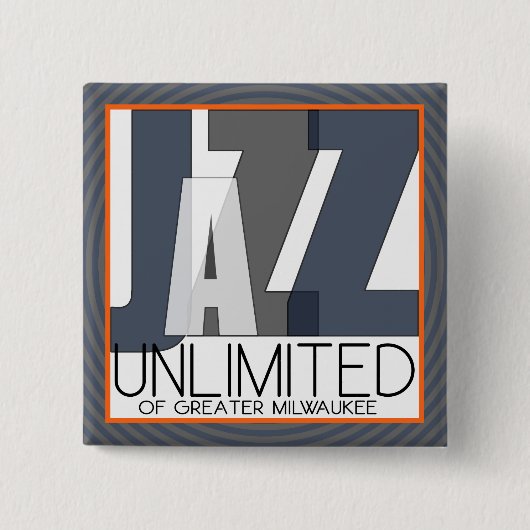 Jazz Unlimited knop Vierkante Button 5,1 Cm (Voorkant)