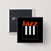 Jazz Vierkante Button 5,1 Cm (Voorkant /achterkant)
