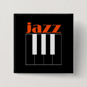 Jazz Vierkante Button 5,1 Cm (Voorkant)