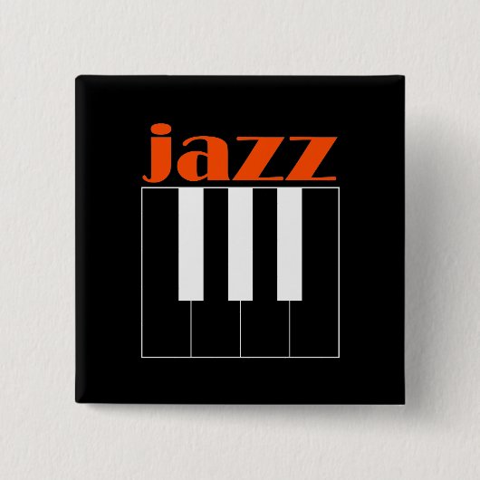 Jazz Vierkante Button 5,1 Cm (Voorkant)