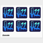 Jazz Vierkante Sticker (Vel)