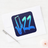 Jazz Vierkante Sticker (Envelop)