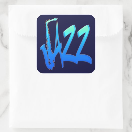 Jazz Vierkante Sticker (Tas)