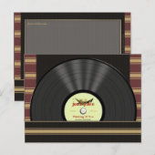 Jazz Vinyl Record persoonlijke briefkaarten (Voorkant / Achterkant)