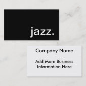 Jazz Visitekaartje (Voorkant / Achterkant)