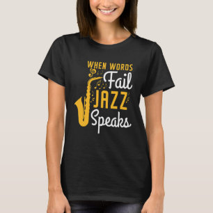 Jazz voor het saxofone-instrument voor vrouwen, jo t-shirt
