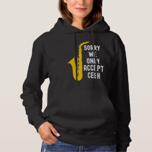 Jazz voor vrouwen jeugd en mannen saxofoon instrum hoodie