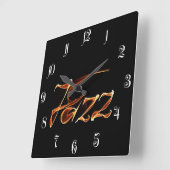 Jazz vuurteken vierkante klok (Hoek)