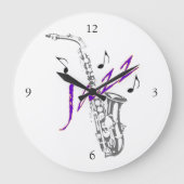 Jazz Wall Clock Grote Klok (Voorkant)