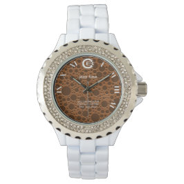Jazz Watch-Dames Chocolade wijzerplaat Horloge