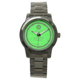 Jazz Watch - groene gloed wijzerplaat Horloge