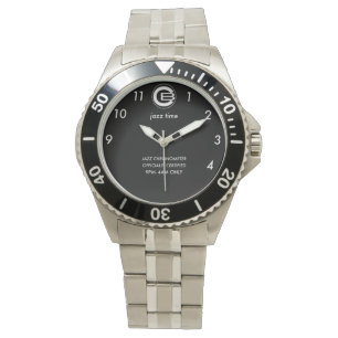 Jazz Watch- mannen zwarte wijzerplaat Horloge