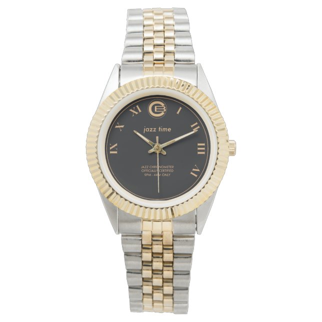 Jazz Watch- zwarte wijzerplaat Horloge (Voorkant)