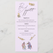 Jazz Waterverf Trouwmenu Menu (Voorkant)