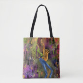 Jazz Woman Saxofonist Canvas tas (Voorkant)
