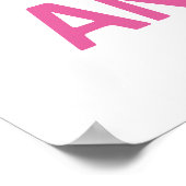 Jazz Word Cloud Hot Pink Wall Art Poster (Hoek)