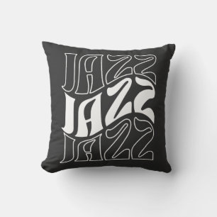 Jazz Wordmark Vetgedrukt Omlijnd Kussen