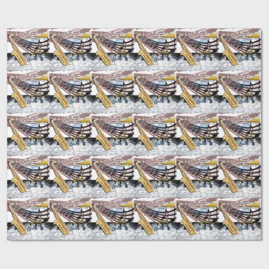 Jazz Wrapping Paper Cadeaupapier (Vlak)