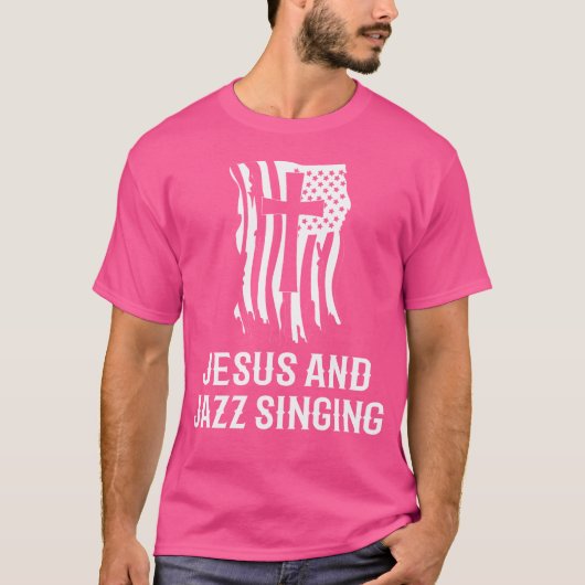 Jazz zangers Jazz zingen 'Jezus en Jazz zingen' T-shirt (Voorkant)