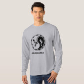 Jazzambia Yin Yang Mannen Lange T-Shirt (Voorkant volledig)