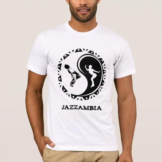 Jazzambia Yin Yang Mannen T-Shirt (Voorkant)